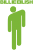 Принт billie eilish text logo green для печати на майке, футболке, толстовке, свитшоте, кепке или кружке