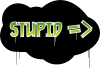 Принт stupid для печати на майке, футболке, толстовке, свитшоте, кепке или кружке